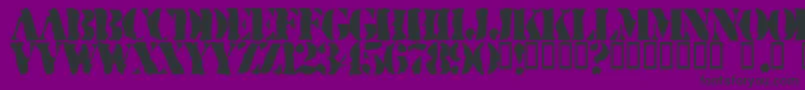 Ruggs-Schriftart – Schwarze Schriften auf violettem Hintergrund