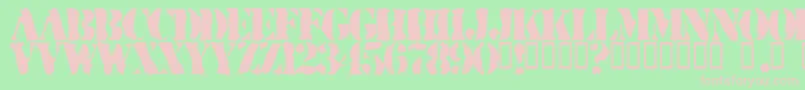 Ruggs Font – Pink Fonts on Green Background