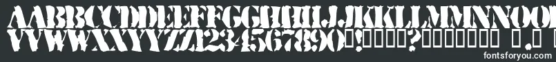 Шрифт Ruggs – белые шрифты на чёрном фоне