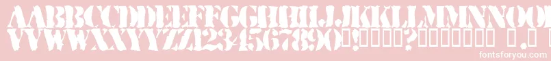 Ruggs Font – White Fonts on Pink Background