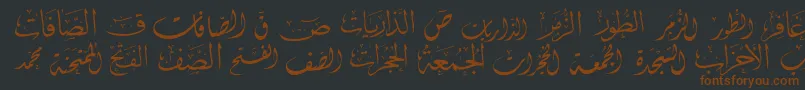 McsSwerAlQuran2 Font – Brown Fonts on Black Background