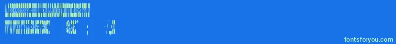 Bigtope Font – Green Fonts on Blue Background