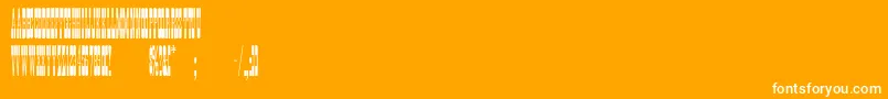 Bigtope-Schriftart – Weiße Schriften auf orangefarbenem Hintergrund