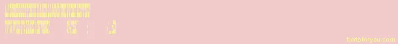 Fonte Bigtope – fontes amarelas em um fundo rosa
