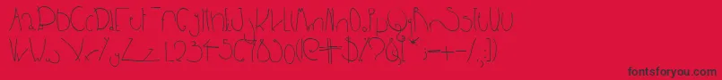 Bpbighead Font – Black Fonts on Red Background