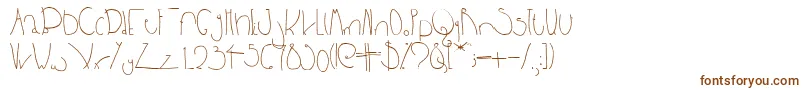 Bpbighead-fontti – ruskeat fontit valkoisella taustalla