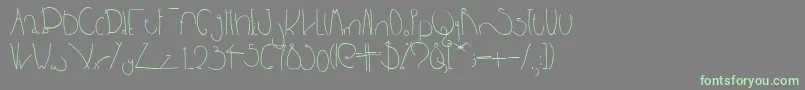 Bpbighead Font – Green Fonts on Gray Background