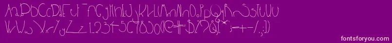 Bpbighead Font – Pink Fonts on Purple Background