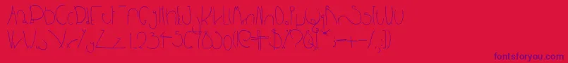 Bpbighead Font – Purple Fonts on Red Background