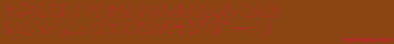 Bpbighead Font – Red Fonts on Brown Background