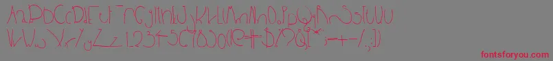 Bpbighead Font – Red Fonts on Gray Background