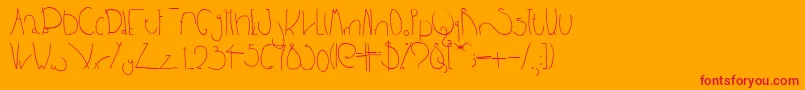 Bpbighead Font – Red Fonts on Orange Background