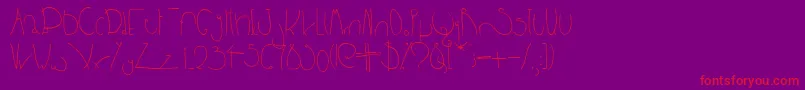 Bpbighead Font – Red Fonts on Purple Background