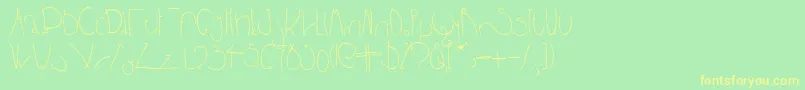 Bpbighead Font – Yellow Fonts on Green Background