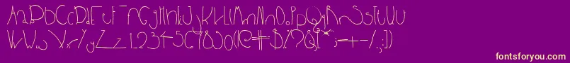 Bpbighead Font – Yellow Fonts on Purple Background