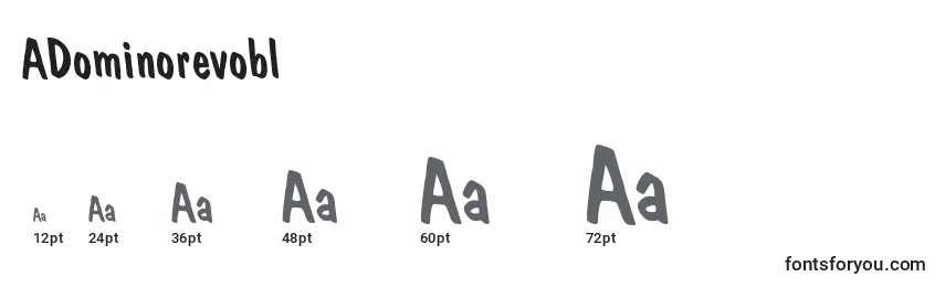 ADominorevobl Font Sizes