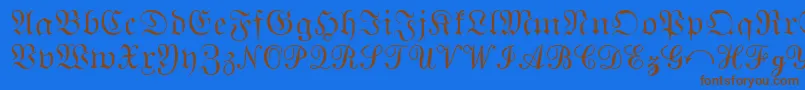 Czcionka MathematicalPi2 – brązowe czcionki na niebieskim tle