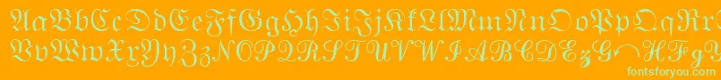 Шрифт MathematicalPi2 – зелёные шрифты на оранжевом фоне