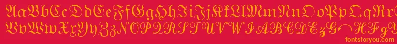 MathematicalPi2 Font – Orange Fonts on Red Background