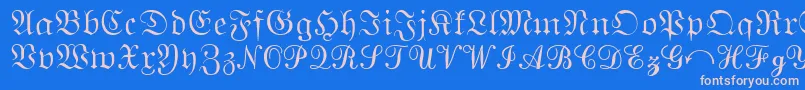 フォントMathematicalPi2 – ピンクの文字、青い背景