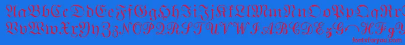 MathematicalPi2 Font – Red Fonts on Blue Background