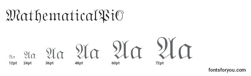 MathematicalPi2 Font Sizes