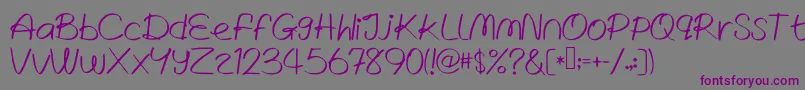 WrittenLies Font – Purple Fonts on Gray Background