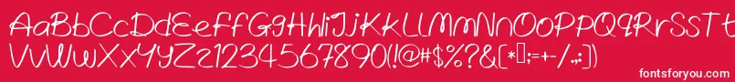 WrittenLies Font – White Fonts on Red Background