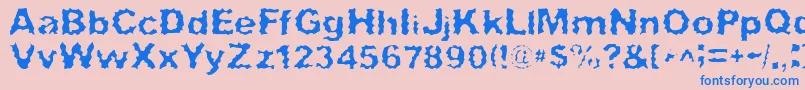 SurfPunx Font – Blue Fonts on Pink Background