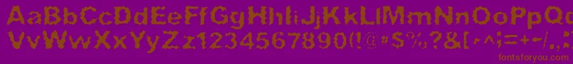 SurfPunx Font – Brown Fonts on Purple Background