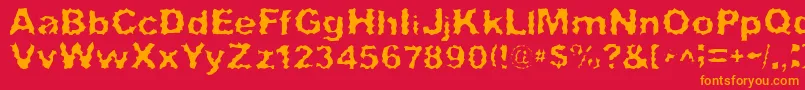 Więcej informacji o czcionce SurfPunx Czcionka SurfPunx – pomarańczowe czcionki na czerwonym tle