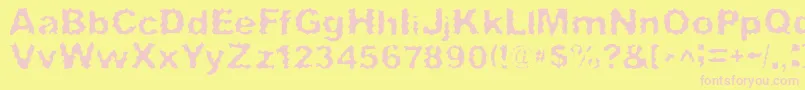 SurfPunx Font – Pink Fonts on Yellow Background