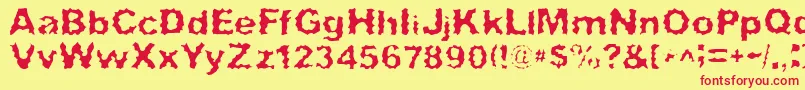 SurfPunx Font – Red Fonts on Yellow Background