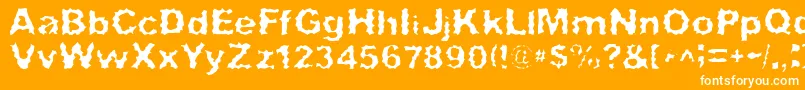 フォントSurfPunx – オレンジの背景に白い文字