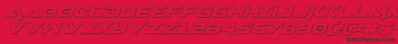 フォントGemina3Dital – 赤い背景に黒い文字