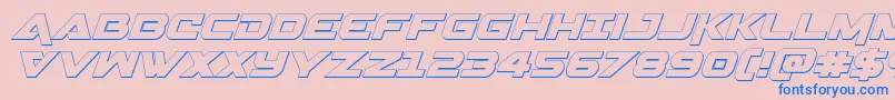 Gemina3Dital Font – Blue Fonts on Pink Background