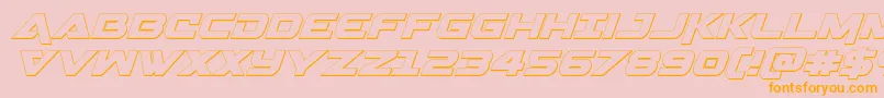 Police Gemina3Dital – polices orange sur fond rose