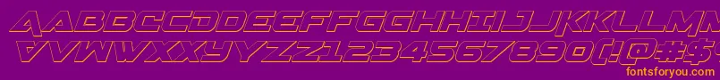 Gemina3Dital Font – Orange Fonts on Purple Background
