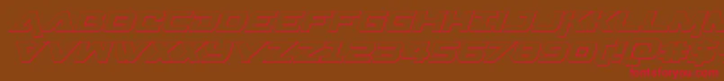 Gemina3Dital Font – Red Fonts on Brown Background