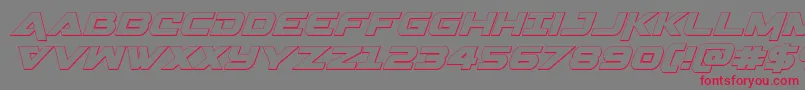 Gemina3Dital Font – Red Fonts on Gray Background