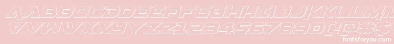 Gemina3Dital Font – White Fonts on Pink Background