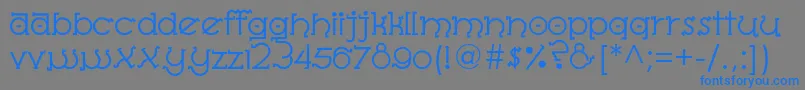 AlmostSanskritTajLight Font – Blue Fonts on Gray Background