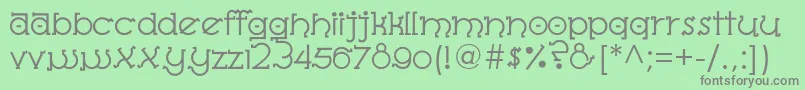 AlmostSanskritTajLight Font – Gray Fonts on Green Background