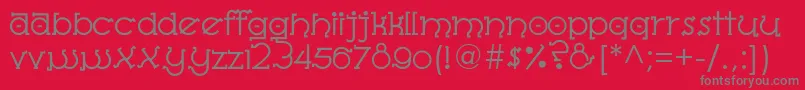 AlmostSanskritTajLight Font – Gray Fonts on Red Background