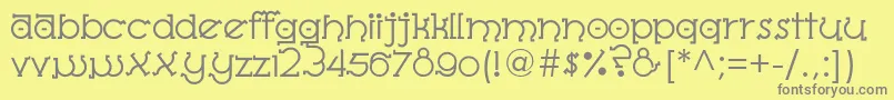 AlmostSanskritTajLight Font – Gray Fonts on Yellow Background