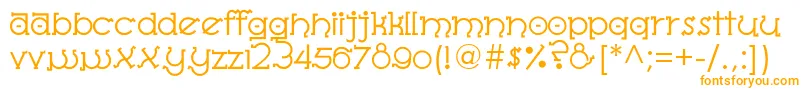 AlmostSanskritTajLight Font – Orange Fonts on White Background