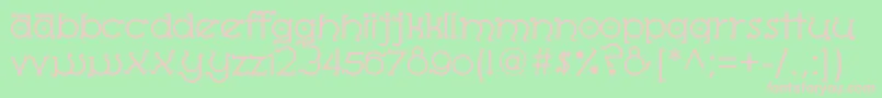 AlmostSanskritTajLight Font – Pink Fonts on Green Background