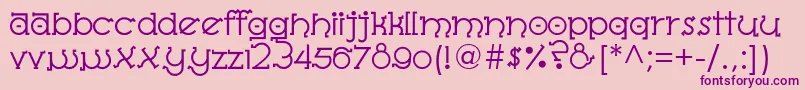 AlmostSanskritTajLight Font – Purple Fonts on Pink Background