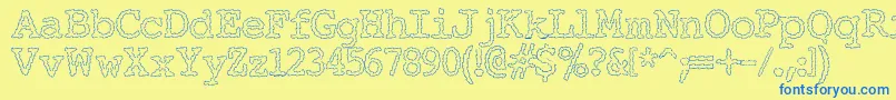 Elecha ffy Font – Blue Fonts on Yellow Background