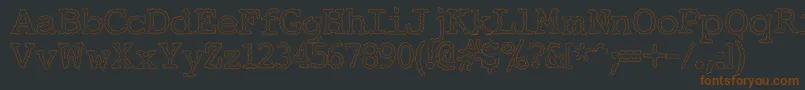 Шрифт Elecha ffy – коричневые шрифты на чёрном фоне